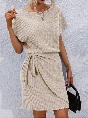 BN Ivory Wrap Dress